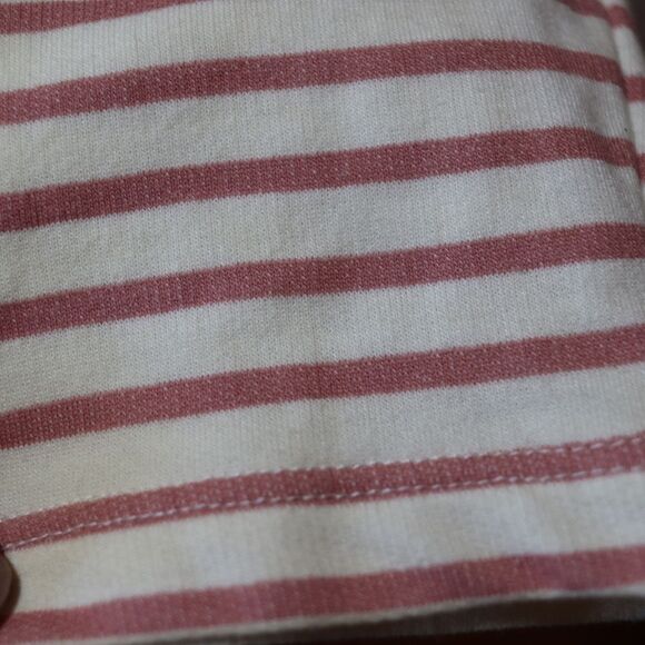 Sunday Striped Preppy Hooded Pullover Top Medium - Picture 9 of 10